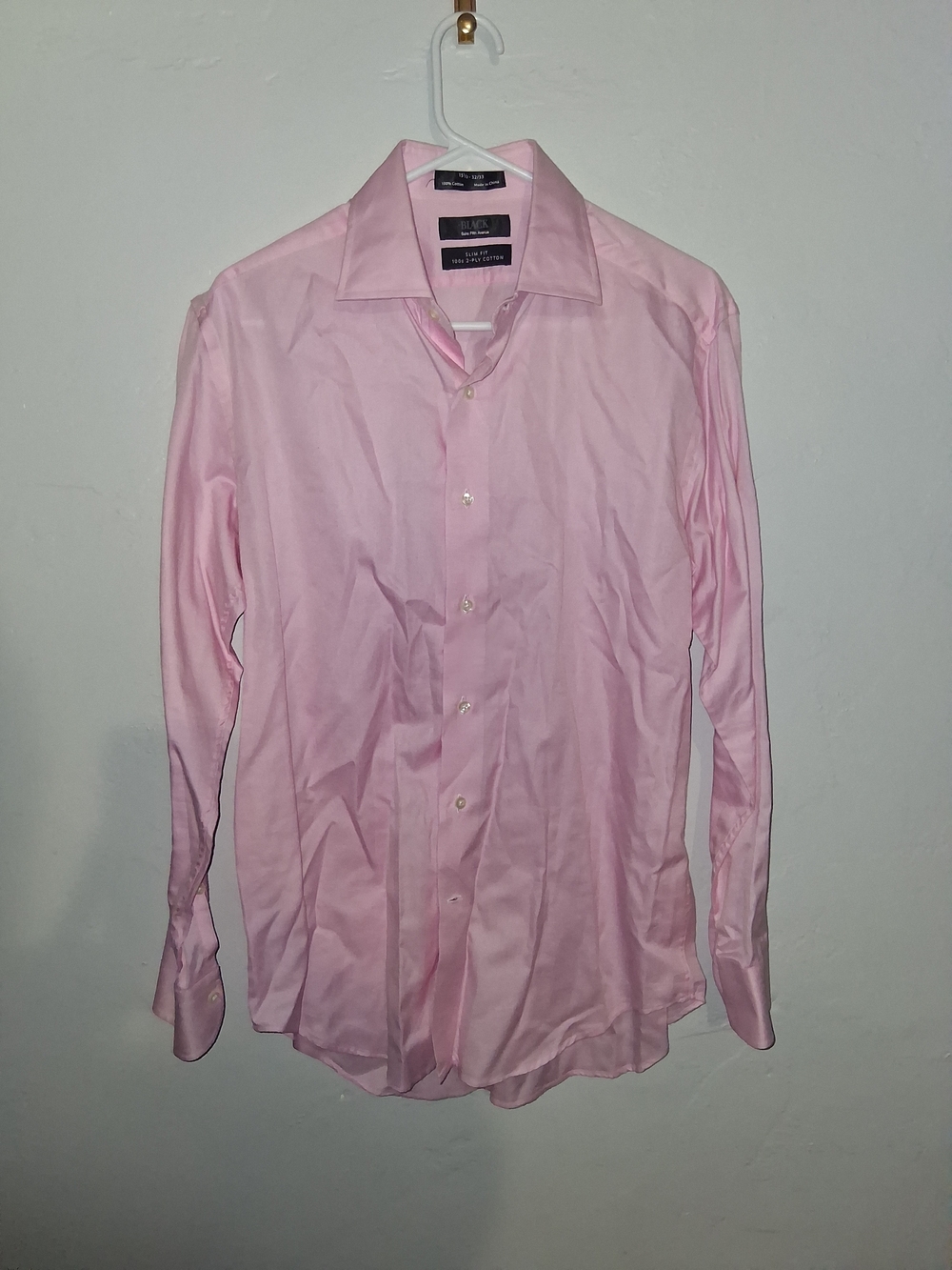 Saks Fifth Avenue Black Label Pink Long-Sleeve Dress Shirt